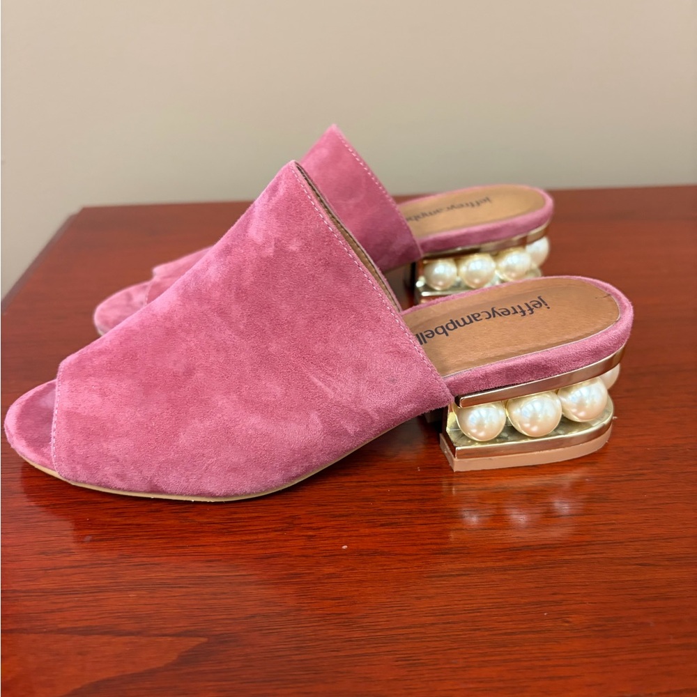 Jeffrey Campbell Arcita peep toe mules Sz 6